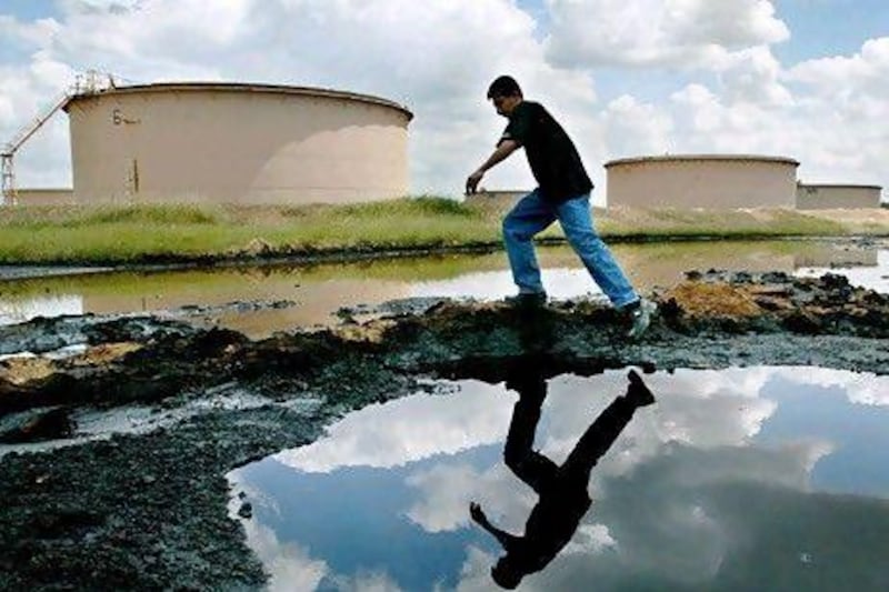 The Baba Gurgur oil field near Kirkuk. The KRG halted oil exports following the central government's decision not to sign off on payments for regional oil. Kevin Frayer / AP Photo