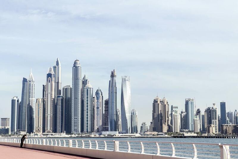 A view of Dubai Marina from The Palm. Reem Mohammed / The National