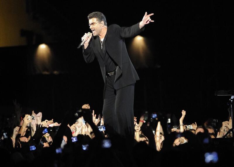 British pop star George Michael performed at Zayed Sports City Stadium in Abu Dhabi in 2008. AP Photo