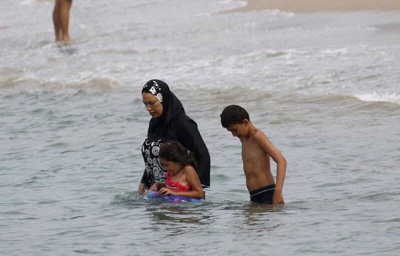 A woman wears a burkini at a beach in the French city of Marseille. Reuters