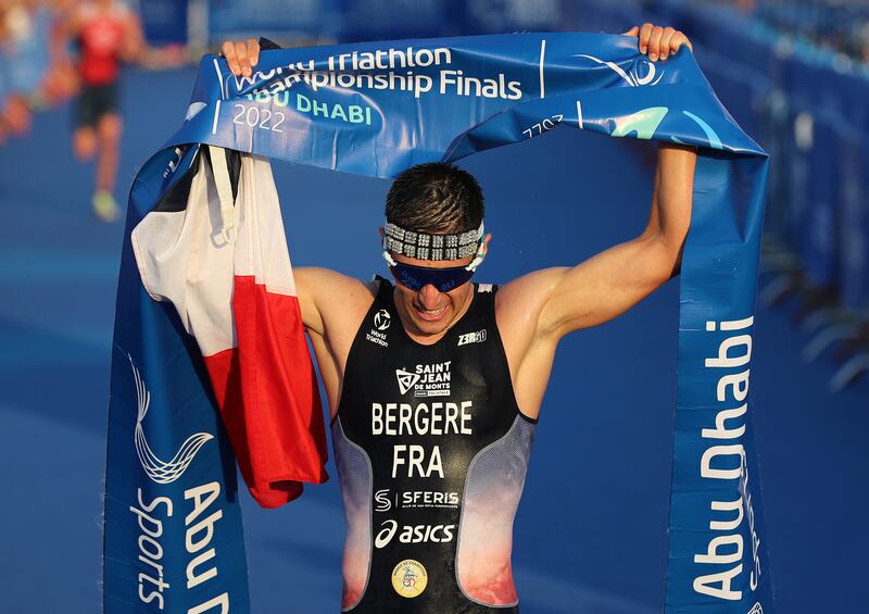 Leo Bergere won the World Triathlon Championship Finals in Abu Dhabi. All images Chris Whiteoak / The National