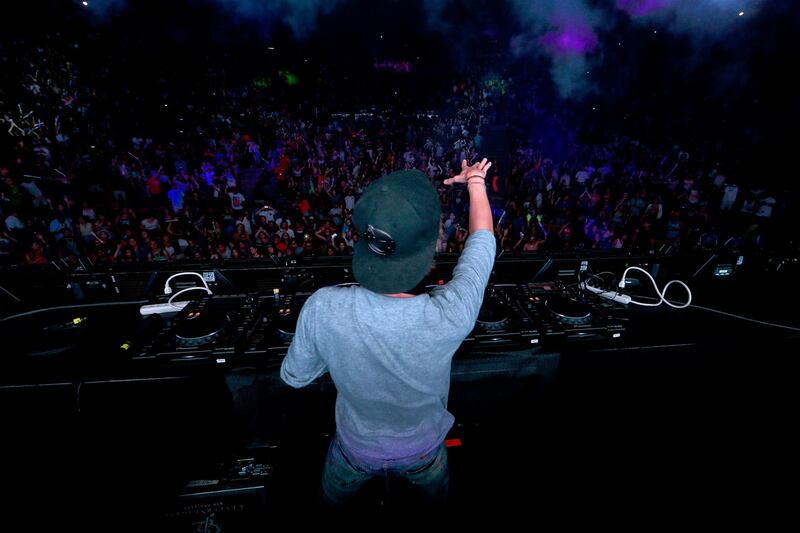 IRVINE, CA - MAY 31:  Avicii performs onstage during the 22nd Annual KROQ Weenie Roast at Verizon Wireless Music Center on May 31, 2014 in Irvine, California.  (Photo by Christopher Polk/Getty Images for CBS Radio Inc.)