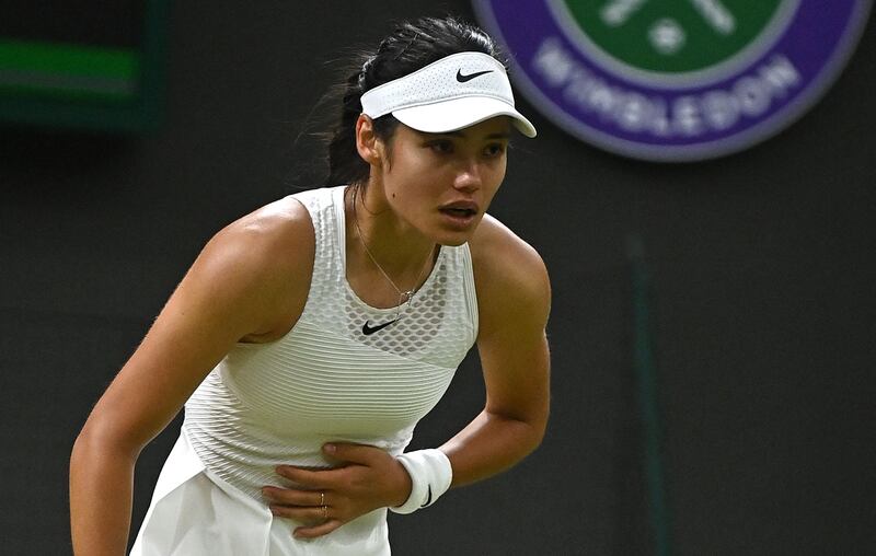 Britain's Emma Raducanu withdrew from her match against Australia's Ajla Tomljanovic in the Wimbledon women's singles fourth round. AFP