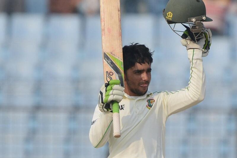 Mominul Haque scored an unbeaten century for Bangladesh on Saturday. Munir uz Zaman / AFP