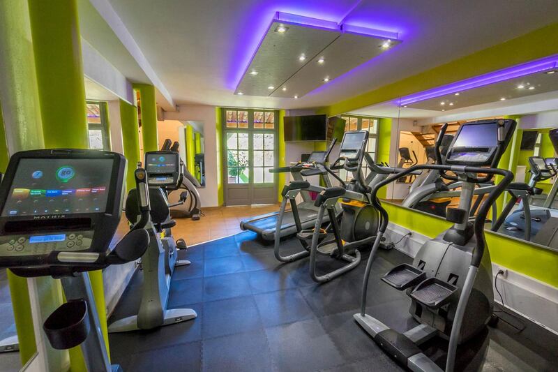Guests can keep fit in the fully equipped gym. Courtesy Chateau De Tourreau