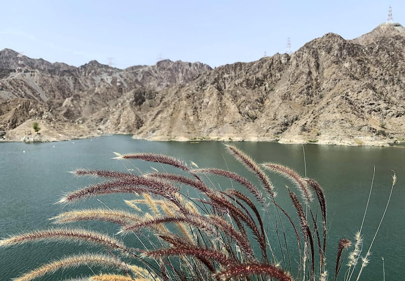 SHARJAH, UNITED ARAB EMIRATES , August 27 – 2020 :- View of the beautiful landscape of the Al Rafisah Dam and rest area on Khorfakkan road in Sharjah.  (Pawan Singh / The National) For Standalone/Stock/Instagram/Big Picture