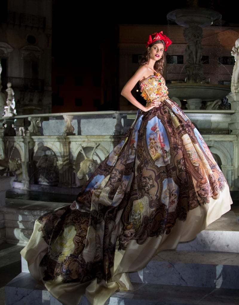 Dolce&Gabbana's Alta Moda Palermo at Piazza Pretoria. Courtesy Dolce&Gabbana