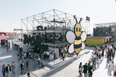 In 2018, the Dior brand activation proved particularly popular as an Instagram backdrop, with its giant bee. Courtesy Sole DXB 