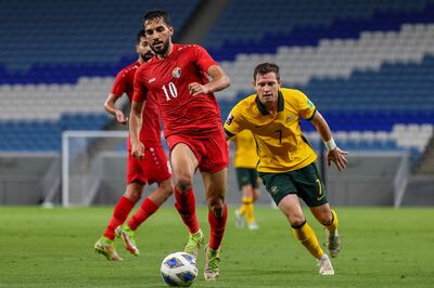 Forward Musa Al-Taamari has scored 12 goals in 63 appearances for Jordan. AFP