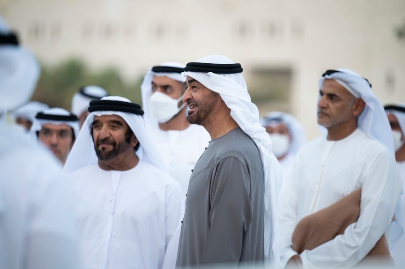 Sheikh Mohamed bin Zayed Al Nahyan, Crown Prince of Abu Dhabi and Deputy Supreme Commander of the Armed Forces, and other guests attend the group wedding.