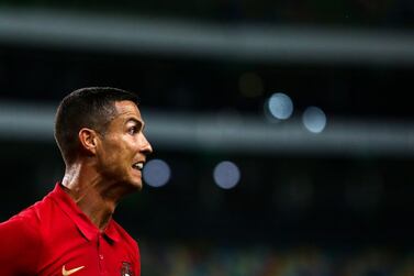 Portugal forward Cristiano Ronaldo during the match against Spain at the Jose Alvalade stadium in Lisbon. AFP