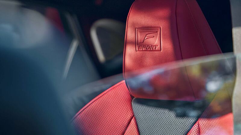 The driver's seat in the F Sport.
