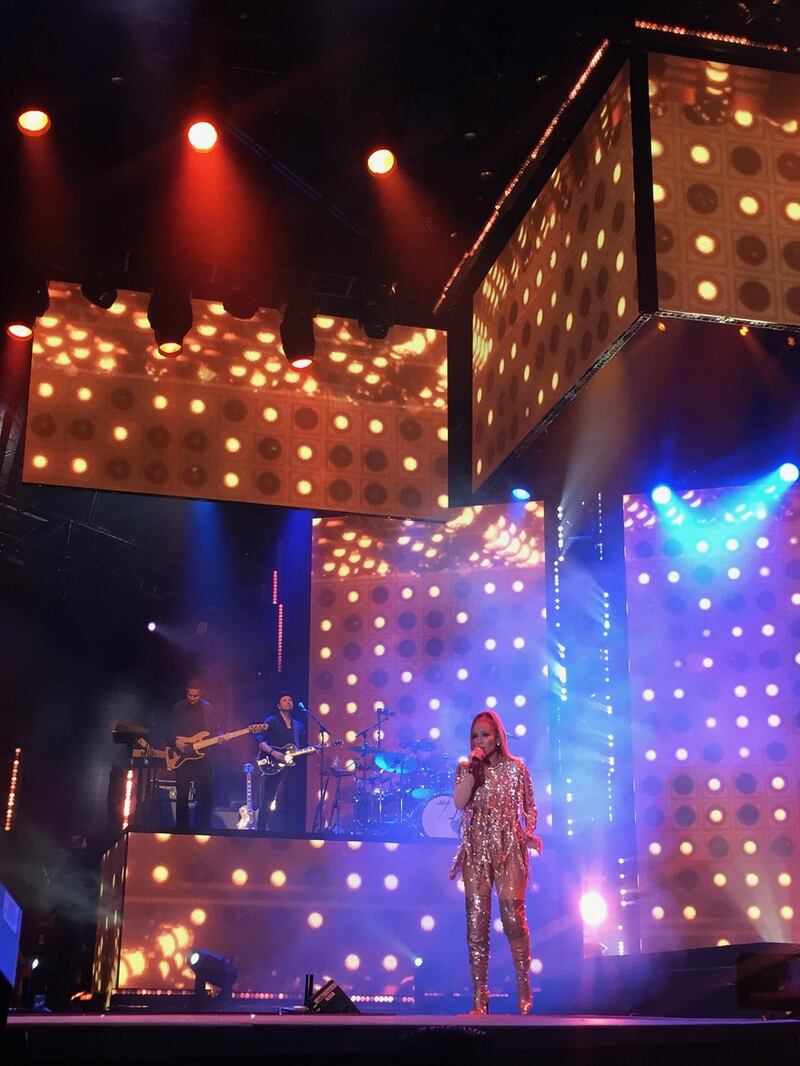 Jennifer Lopez performed for over an hour at the Gala Dinner for the Stars held at Atlantis The Palm on November 15