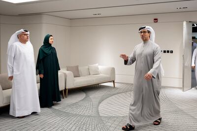 Sheikh Mansour bin Zayed chaired the Nafis meeting on Monday. Photo: UAE Presidential Court