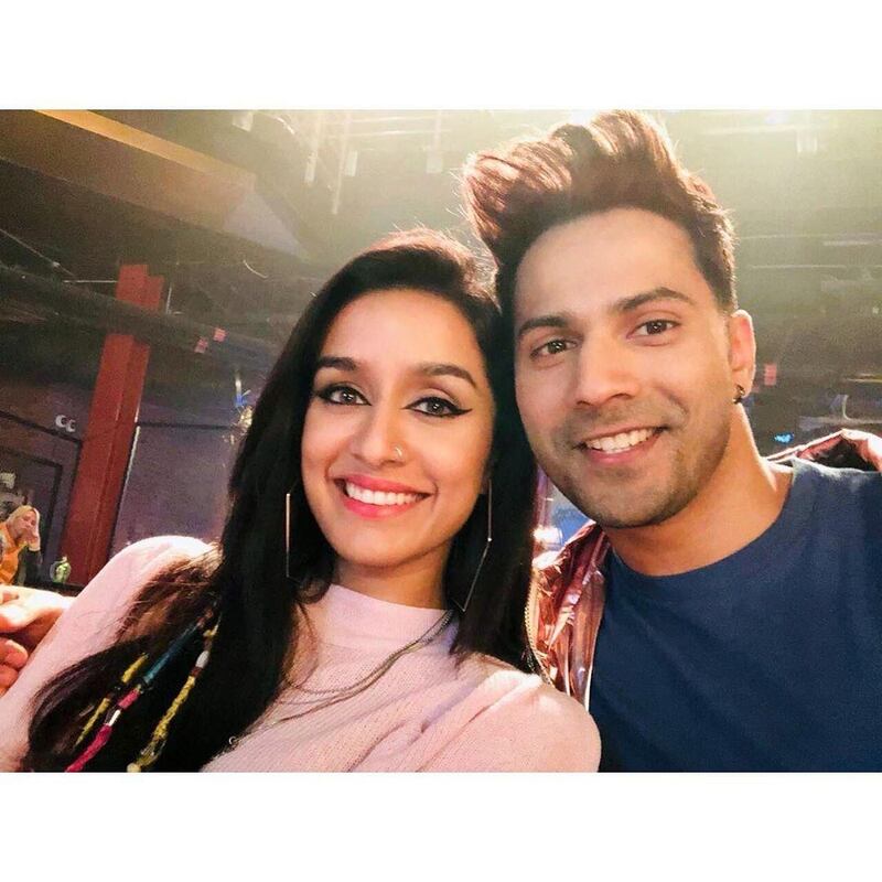 Varun Dhawan on the Dubai set of 'Street Dancer 3D' with Shraddha Kapoor. Instagram / Varun Dhawan