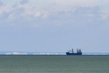 Large boats frequently traverse the English Channel. AFP