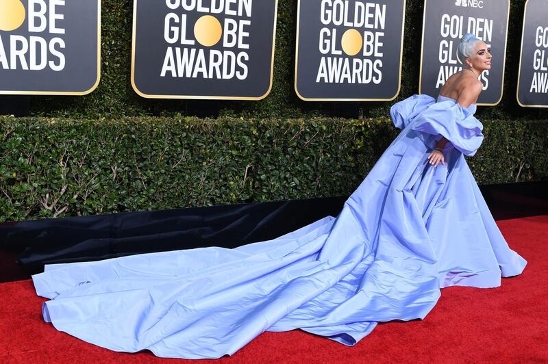 Lady Gaga, nominated for A Star Is Born, arrives for the 76th annual Golden Globe Awards at the Beverly Hilton hotel. AFP