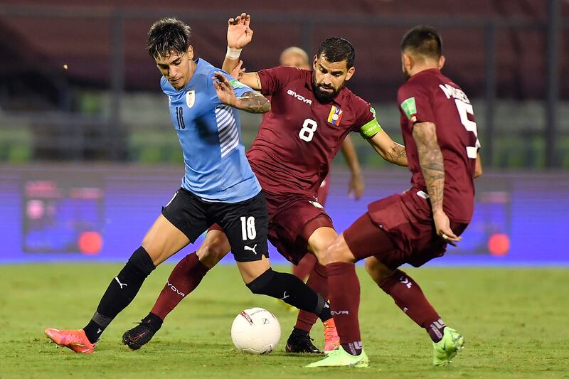 June 8, 2021. Venezuela 0 Uruguay 0: A second goalless draw on the trot for Uruguay against a Venezuela side which went into the game having lost four of their five qualifiers so far. Getty