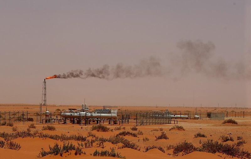 1st: Saudi Aramco - 12 million boepd. Pictured, a flame from a Saudi Aramco oil installion known as "Pump 3" in the desert near the oil-rich area of Khouris, 160 kms east of the Saudi capital Riyadh. AFP