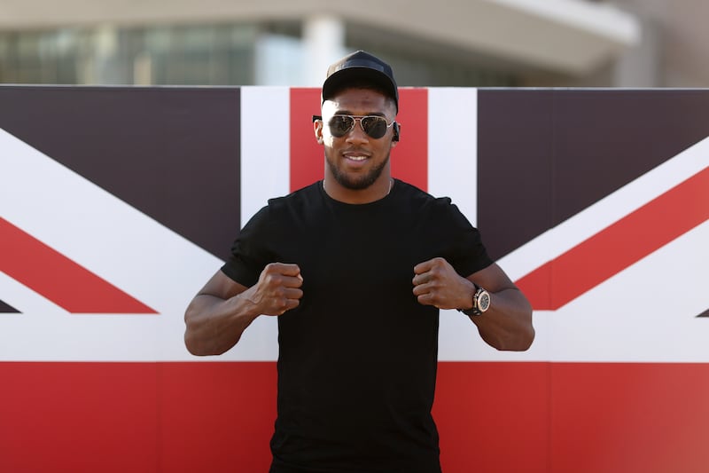 Anthony Joshua during his visit to Expo 2020 Dubai. Getty