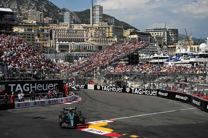 Aston Martin's Fernando Alonso during qualifying on Saturday. AFP