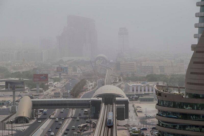 Dusty conditions are likely to be an ongoing issue across the country until Wednesday, August 1, 2019. Antonie Robertson / The National