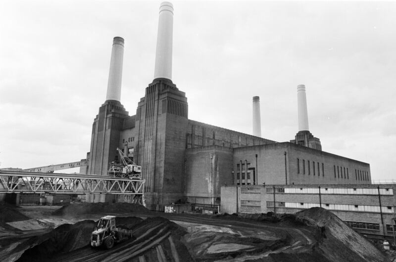The Gothic-style towers of Battersea Power Station in 1981. Getty Images