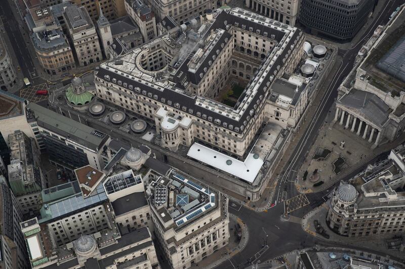 The Bank of England in the City of London's Square Mile. Getty Images