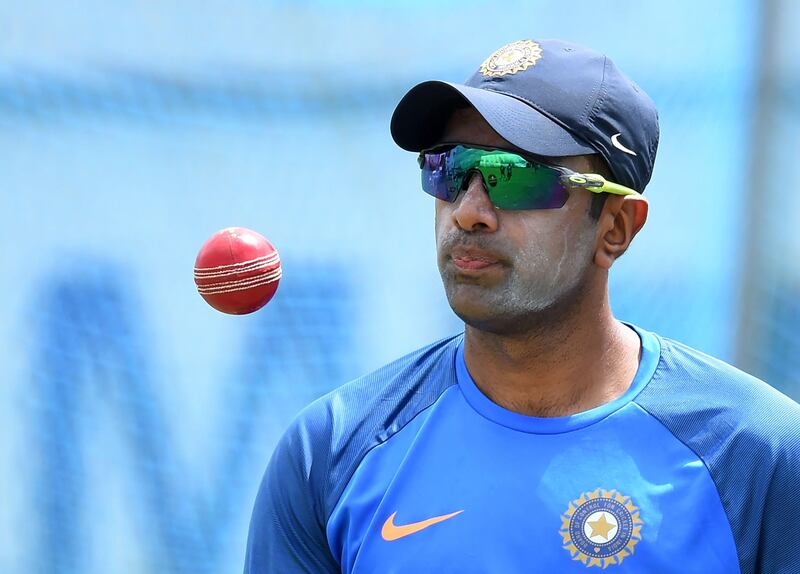 Indian cricketer Ravichandran Ashwin takes part in a practice session at Galle International Cricket Stadium in Galle on July 24, 2017. 
India will play three Tests, five one-day internationals and a Twenty20 game in Sri Lanka. The first Test starts on July 26 in Galle. / AFP PHOTO / ISHARA S. KODIKARA