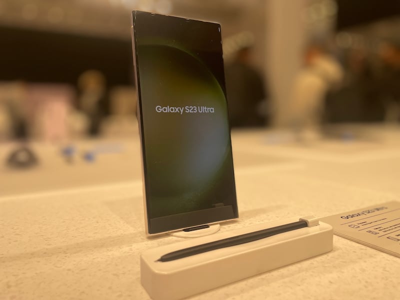 The S23 Ultra features a slot to hold a stylus called the S Pen, the signature accessory of devices in the Samsung Note series. Alkesh Sharma / The National