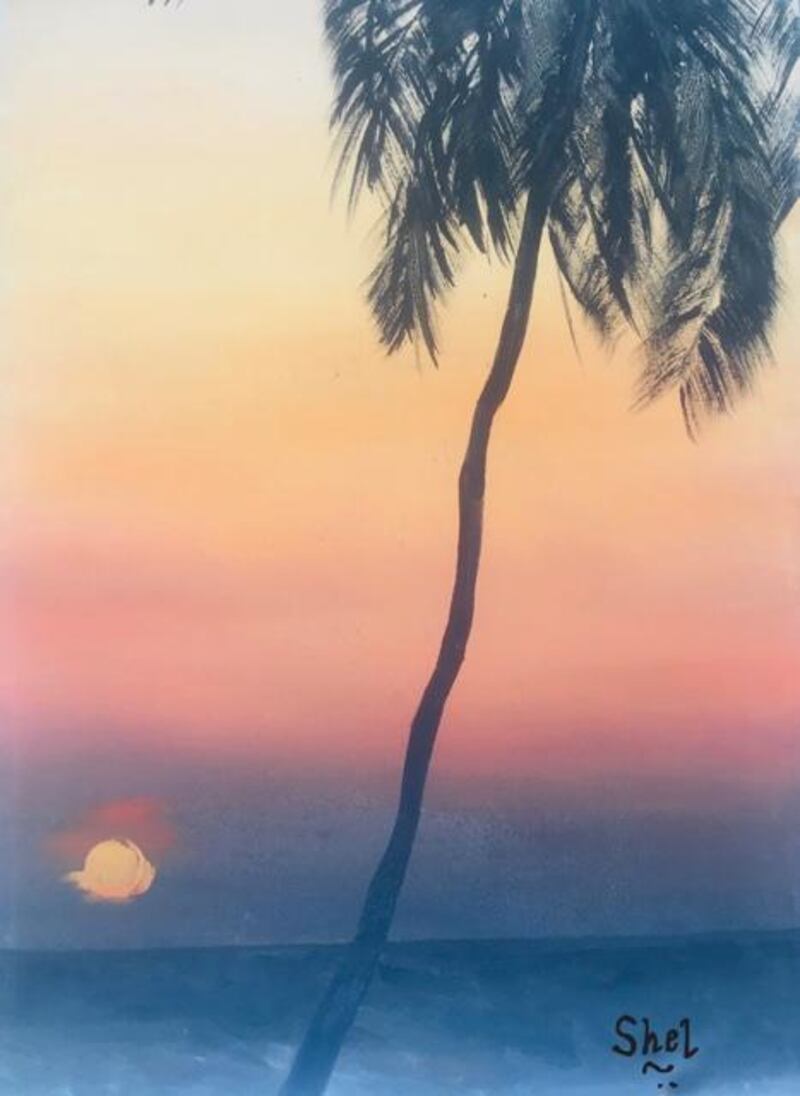 A print of Shelina Khimji's 'Sunset' is available for Dh660. Courtesy the artist and World Art Dubai