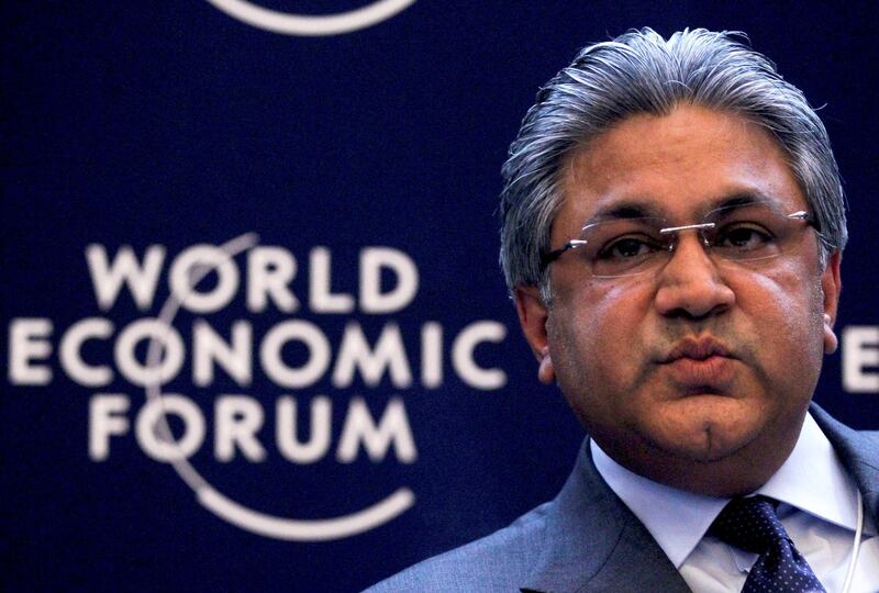 Arif M. Naqvi, Founder and Group Chief Executive, Abraaj Capital, of the United Arab Emirates, attends a session at the World Economic Forum (WEF) in Davos, January 26, 2012.              REUTERS/Arnd Wiegmann (SWITZERLAND  - Tags: POLITICS BUSINESS)