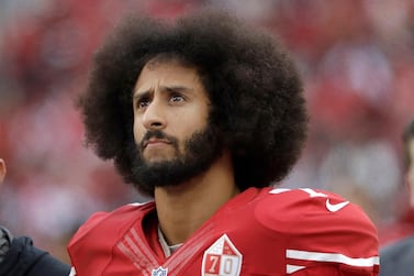 The hashtag #ImWithKap was trending in support of former football player Colin Kaepernick during Super Bowl LIII. AP