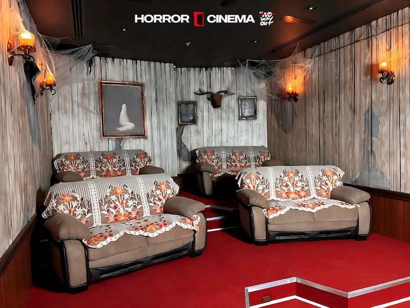 The intimate setting aims to give filmgoers a unique experience. Photo: Horror Cinema Dubai