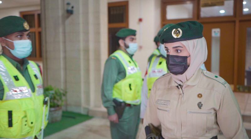 First female police duty officer in Dubai Police. courtesy: Dubai Police