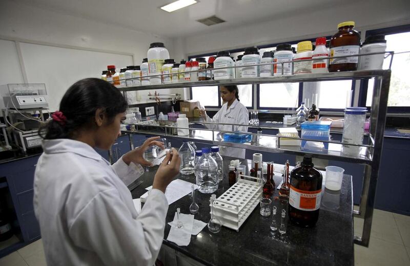 The Indian pharmaceutical industry is primarily driven by exports, reaching $14.7 billion in the 2012 to 2013 financial year. Mahesh Kumar A / AP Photo