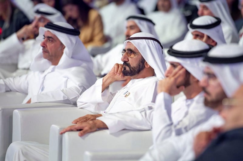 Sheikh Mohammed bin Rashid, Vice President and Ruler of Dubai, attends the Arab Strategy Forum. Dubai Media Office