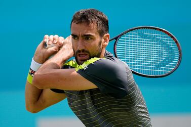 Marin Cilic was in good form to beat Cristian Garin in the first round at Queen's. EPA