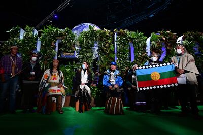 A deforestation pledge promised to support indigenous communities, some of whom were represented at Cop26. AFP 