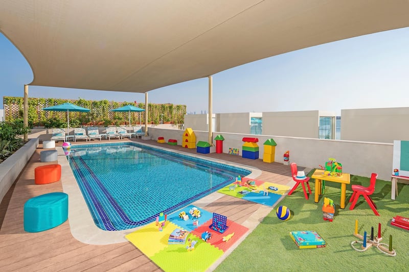 There is a dedicated kids club, including pool and activities area, within the resort. Courtesy The Retreat Palm Dubai MGallery by Sofitel