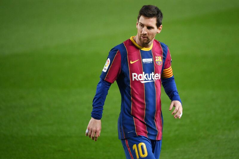 Lionel Messi during Barcelona's La Liga match against Valencia, when he matched Pele's record. AFP