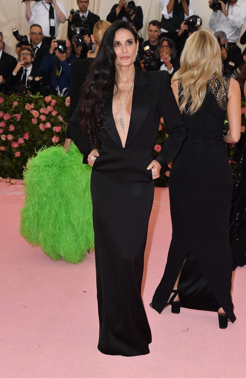 Actress Demi Moore arrives at the 2019 Met Gala in New York on May 6. AFP