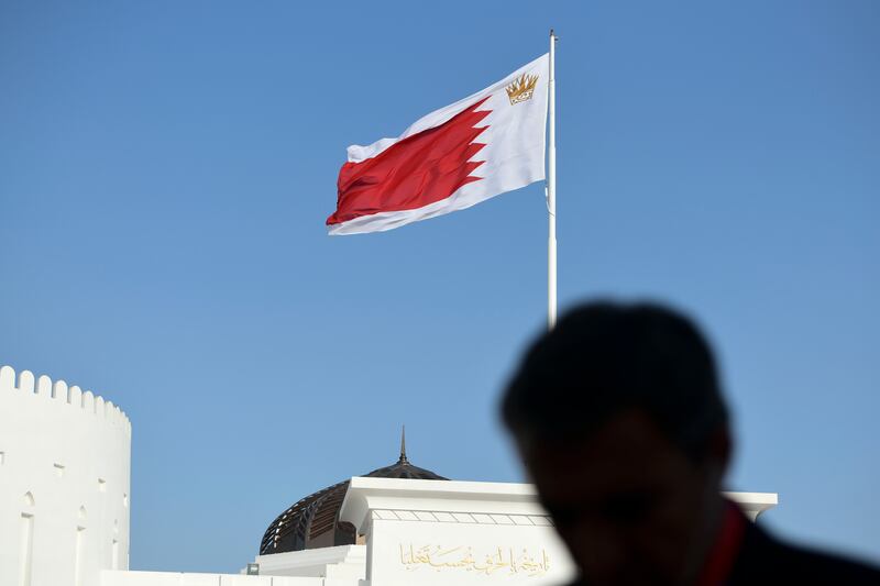 Preparations at Sakhir Palace for the arrival of Pope Francis. Khushnum Bhandari / The National