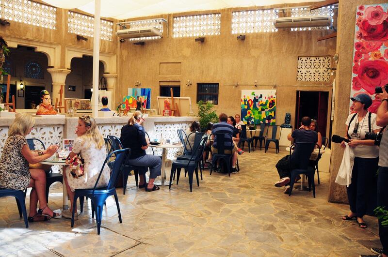 Tourists and UAE residents meet for coffee at a café inside Mawaheb, a Dubai non-profit art studio for people with special needs. The studio has shut down amid the coronavirus pandemic. Courtesy: Mawaheb