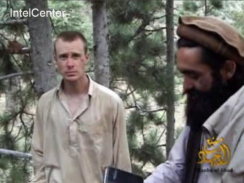 US Sgt Bowe Bergdahl, left, who had been held captive by the Taliban since 2009, has been released in a prisoner swap. AFP