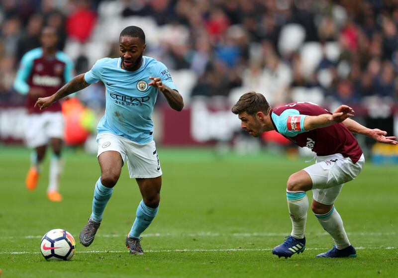 Right midfield:  Raheem Sterling (Manchester City) – His remarkable season continued as he helped set up three goals in City’s 4-1 victory at the London Stadium. Catherine Ivill / Getty Images