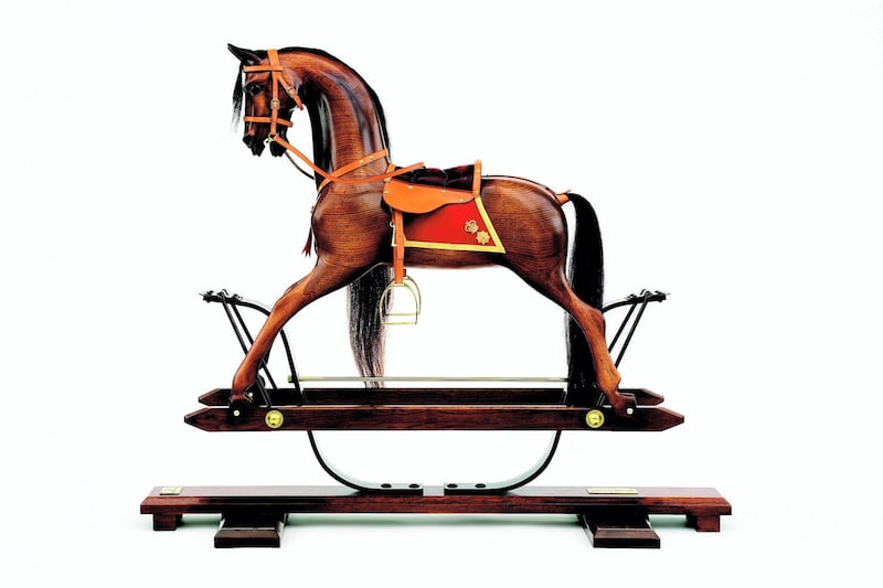 Chestnut rocking horse from Dragons of Walton Street 