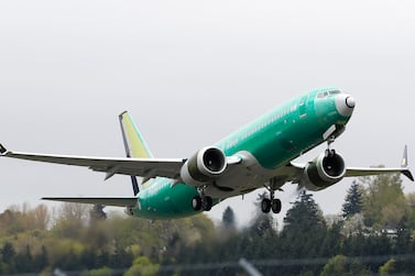 Boeing 737 Max 8 airplane on a test flight at Boeing Field in Seattle. Boeing said Sunday, May 5, 2019, that it discovered after airlines had been flying its 737 Max plane for several months that a safety alert in the cockpit was not working as intended, yet it didn't disclose that fact to airlines or federal regulators until after one of the planes crashed. (AP Photo/Ted S. Warren, File)
