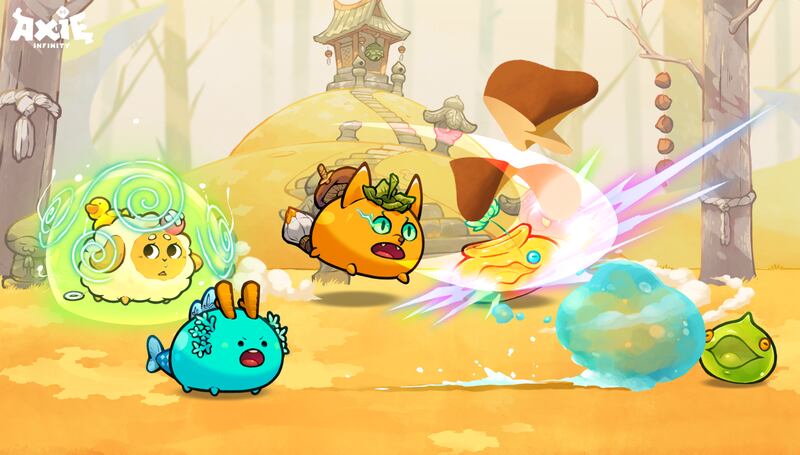 Axie Infinity, the game in which players earn cryptocurrency. Photo: Sky Mavis