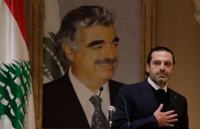 Lebanon's former prime minister Saad Hariri, who was propelled into politics by his father Rafik's assassination in 2005, in Beirut on January 24, 2022, where Hariri, 51, announced he would not run in upcoming parliamentary elections and was withdrawing from political life. AFP
